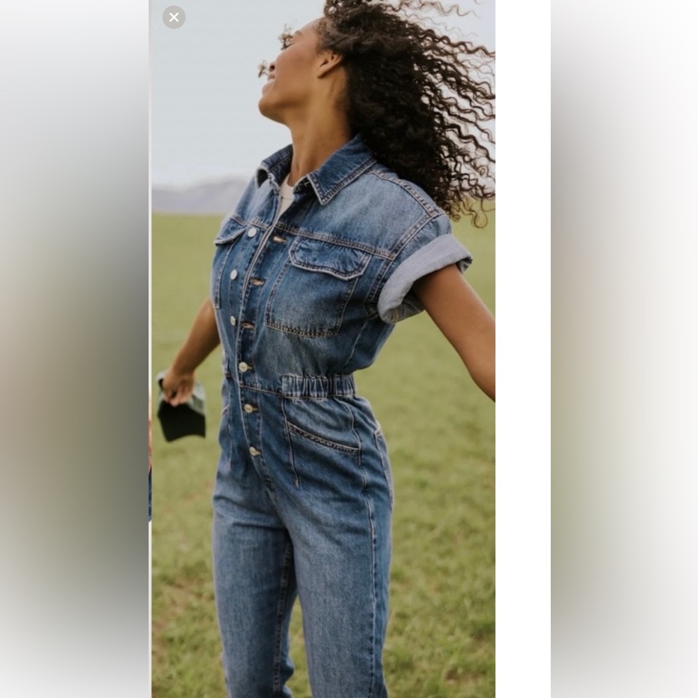 Free People Denim Blue Jumpsuit - Picture 5 of 13
